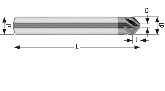 Utensile HM ALH 0364 - Vista con quotature