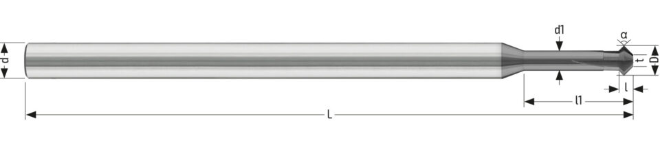Utensile HM ALH 0366 - Vista con quotature