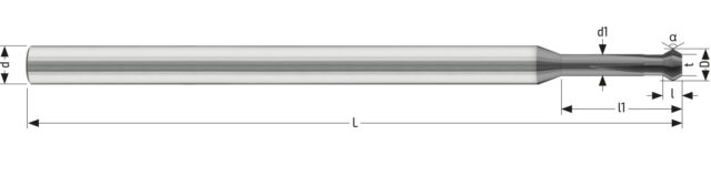 Utensile HM ALH 0367 - Vista con quotature