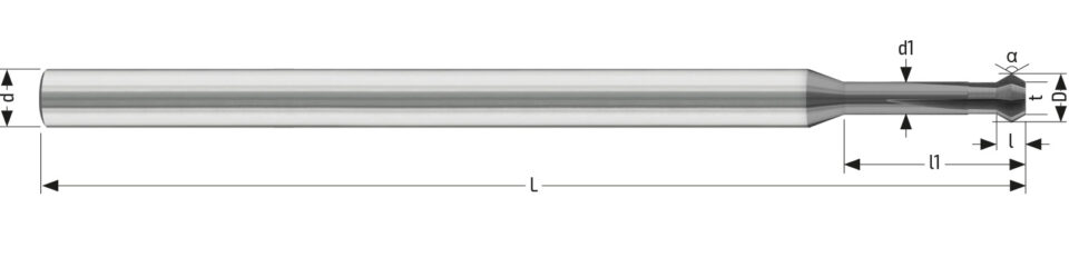 Utensile HM ALH 0367 - Vista con quotature