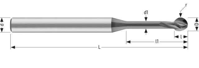 Utensile HM ALH 7740 - Vista con quotature