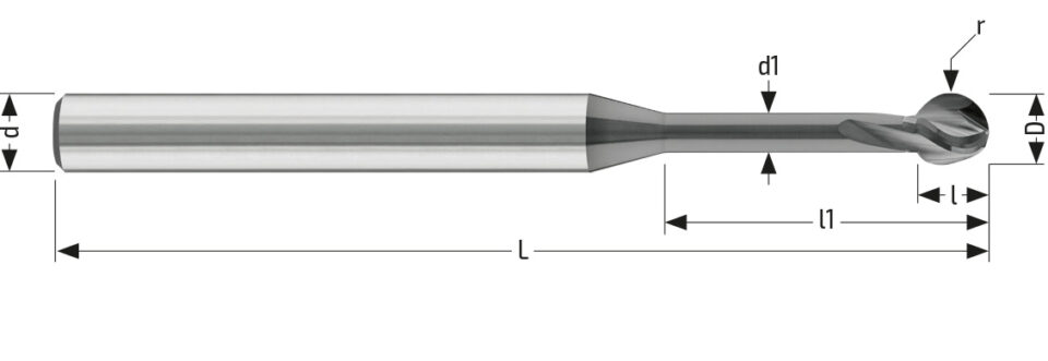 Utensile HM ALH 7740 - Vista con quotature