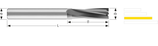Utensile HM CMP 760 - Vista con quotature