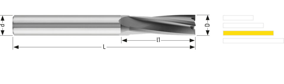 Utensile HM CMP 760 - Vista con quotature