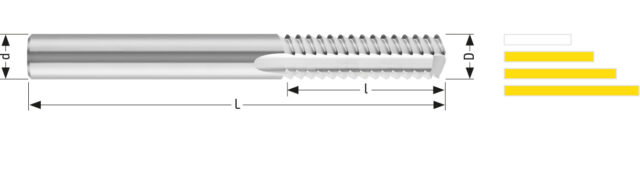 Utensile HM CMP 770 - Vista con quotature