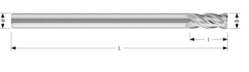 Utensile HSS FIN 145 - Vista con quotature