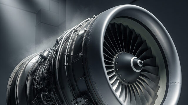 Motore a turbina di un aereo