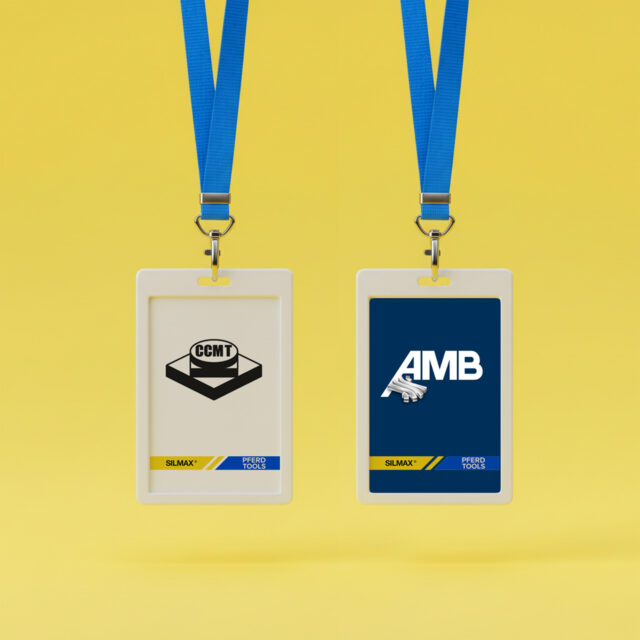 Badge di alcune fiere di settore del 2024