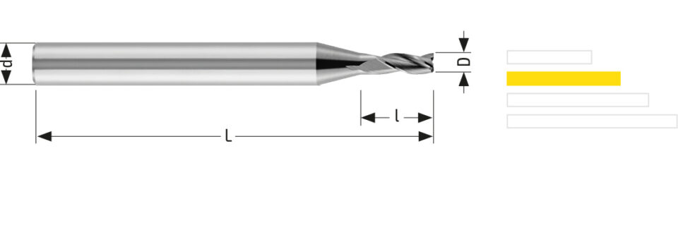 Utensile HM UNV 114 - Vista con quotature