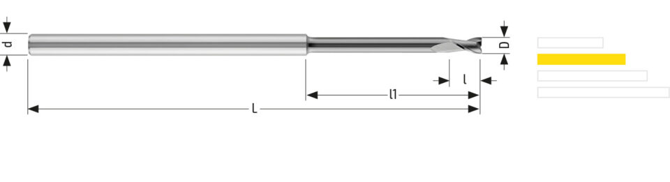Utensile HM UNV 121 - Vista con quotature