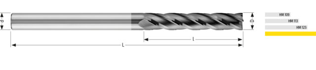 Utensile HM UNV 126 - Vista con quotature