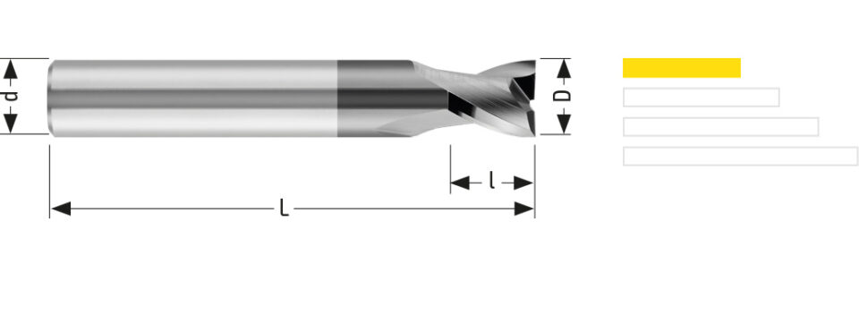 Utensile HM UNV 731 - Vista con quotature