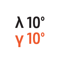λ 10° γ 10°
