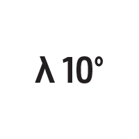 λ 10°