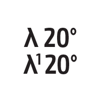 λ 20° λ¹ 20°