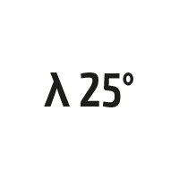 λ 25°
