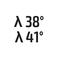 λ 38° γ 41°