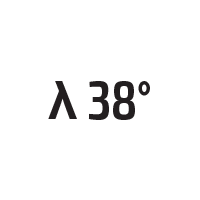 λ 38°