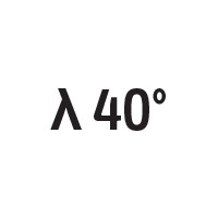 λ 40°