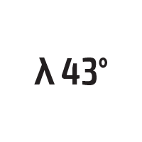 λ 43°