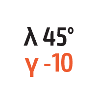 λ 45° γ -10°