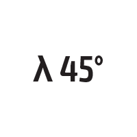 λ 45°
